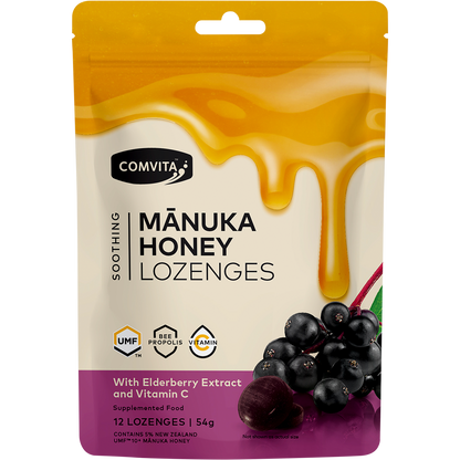 Manuka Honey Lozenges Elderberry Extract & Vitamin C
