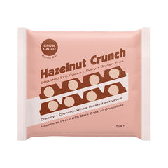 Chow Cacao Dark Chocolate Block - Crunchy Hazelnut 60g (Pack of 11)