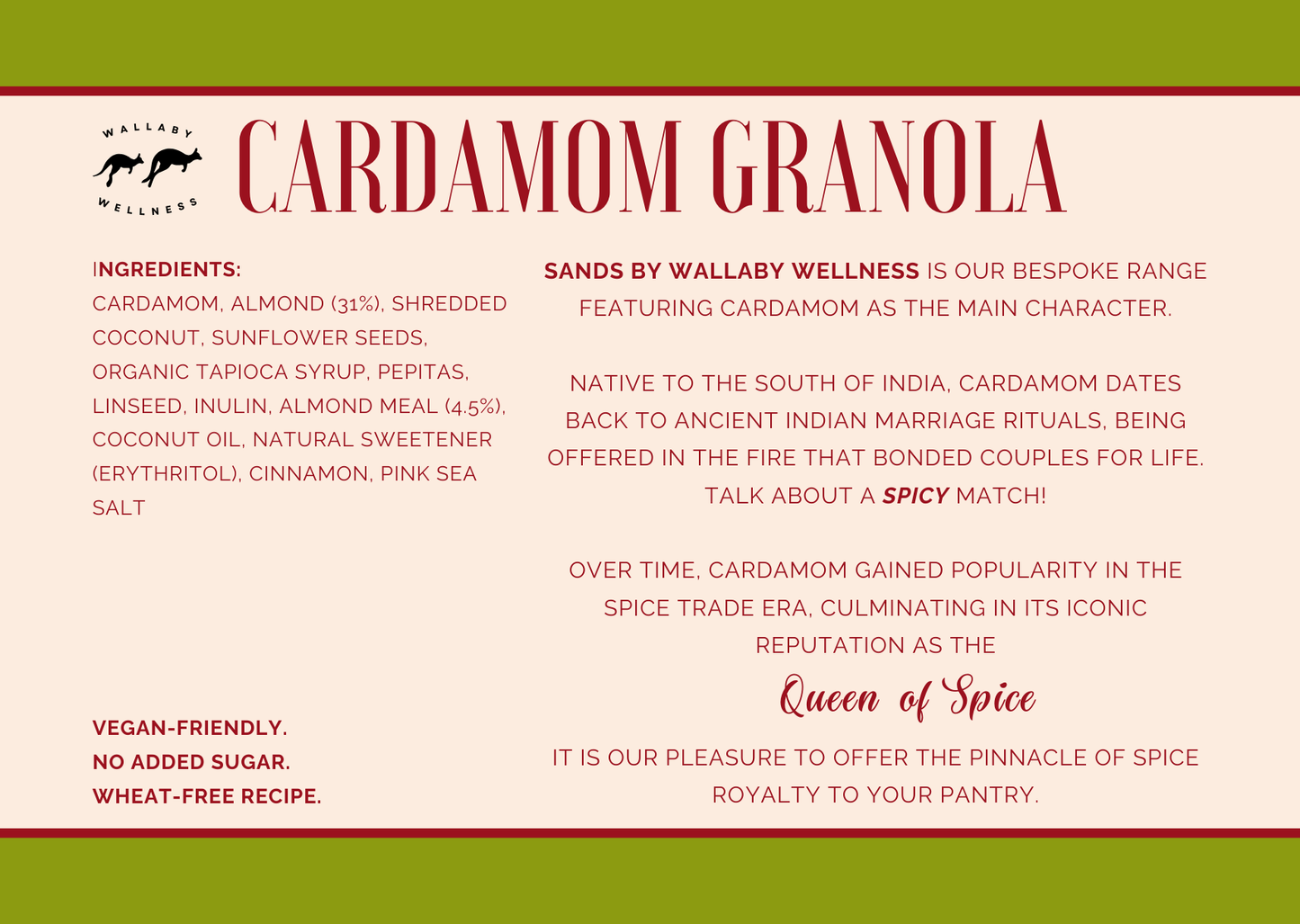 Cardamom Granola 250g