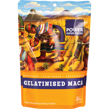 Certified organic gelatinised maca powder superfood supplement