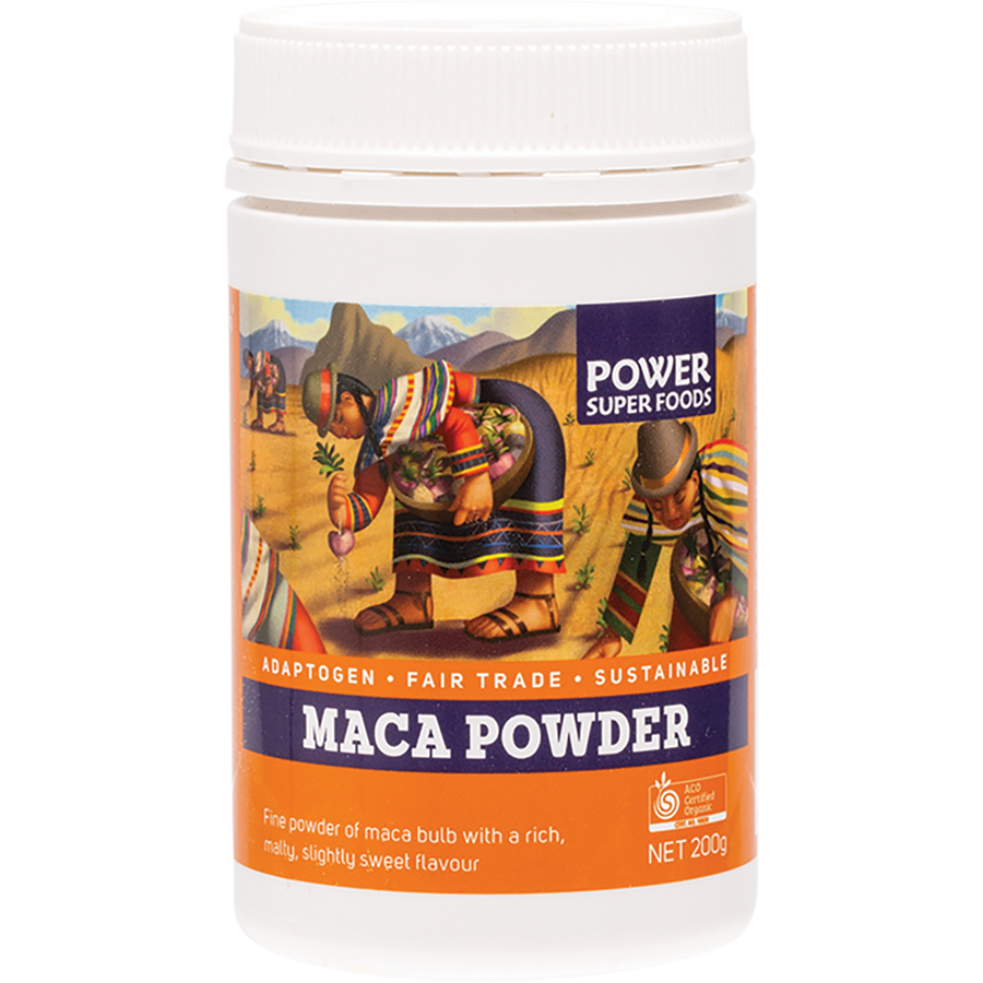 Certified organic maca powder tub natural superfood supplement