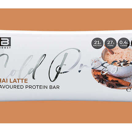 Fibre Boost Chai Latte cold pressed protein bar single bar