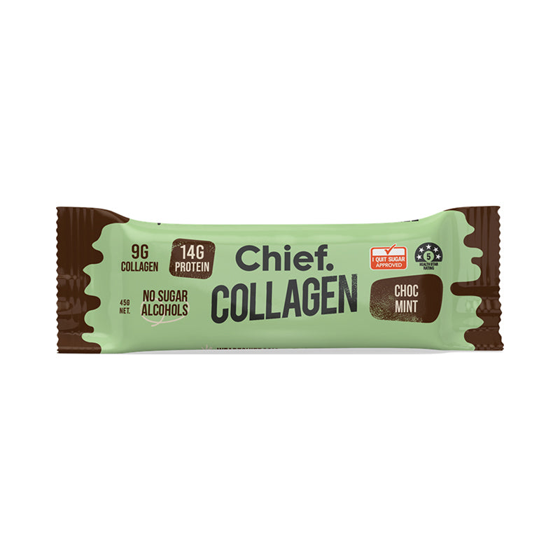 Chief Nutrition Collagen Protein Bar - Choc Mint 45g (Pack of 12)