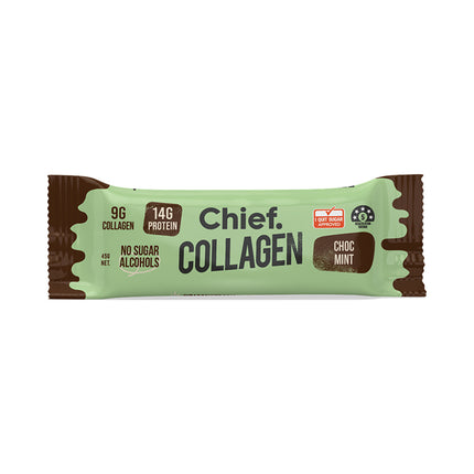 Chief Nutrition Collagen Protein Bar - Choc Mint 45g (Pack of 12)