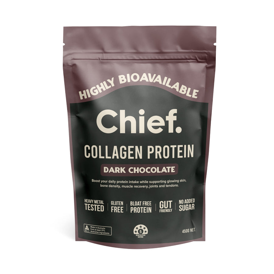 Chief Nutrition Grass-Fed Collagen Protein Powder - Dark Chocolate 450g