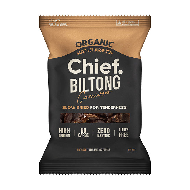 Chief Nutrition Grass Fed Biltong - Carnivore 30g (Pack of 12)