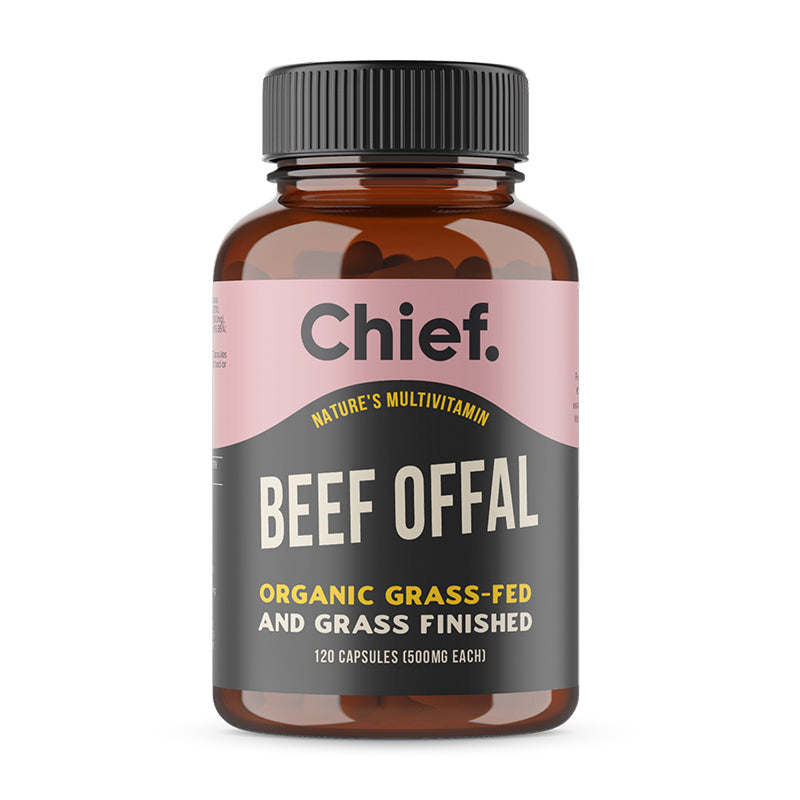 Chief Nutrition Organic Beef Offal Multivitamin 120 Capsules