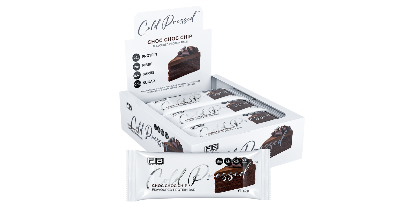Fibre Boost Cold Pressed Coconut Choc Chip flavoured Protein Bar
