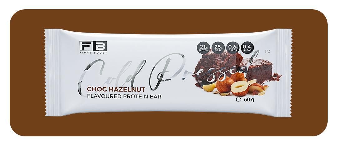 Fibre Boost Cold Pressed Choc Hazelnut flavoured Protein Bar