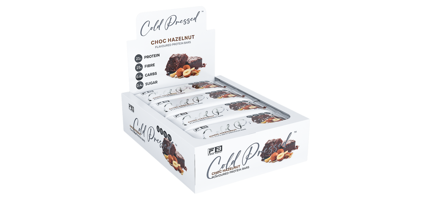 Fibre Boost Cold Pressed Choc Hazelnut flavoured Protein Bar