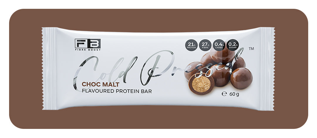 Fibre Boost Cold Pressed Choc Malt flavoured Protein Bar