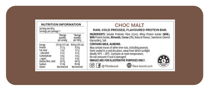 Fibre Boost Cold Pressed Choc Malt flavoured Protein Bar