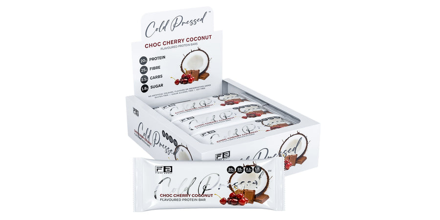 Fibre Boost Cold Pressed Choc Cherry Coconut Protein Bar