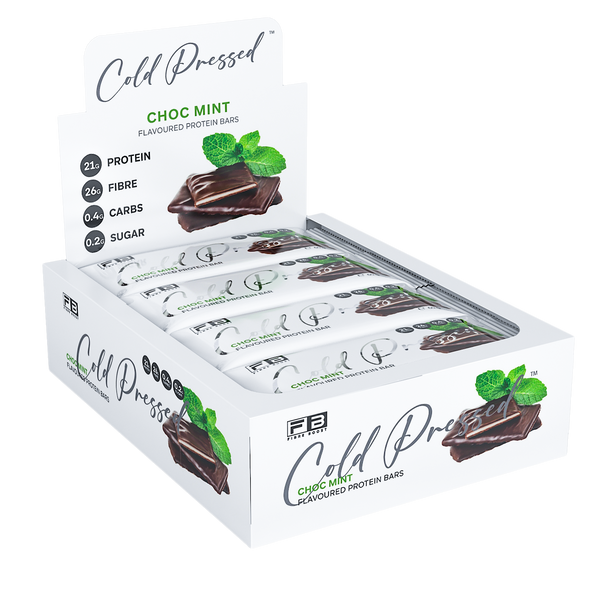 Fibre Boost Cold Pressed Choc Mint flavoured Protein Bar