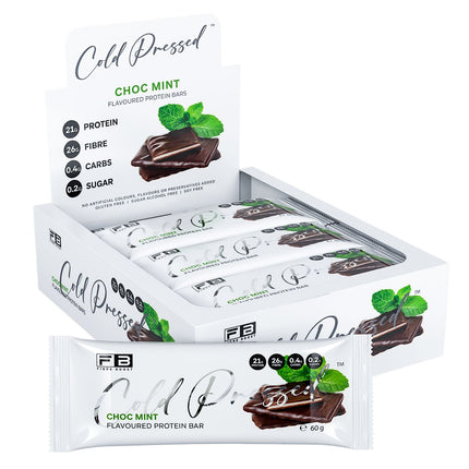 Fibre Boost Cold Pressed Choc Mint flavoured Protein Bar