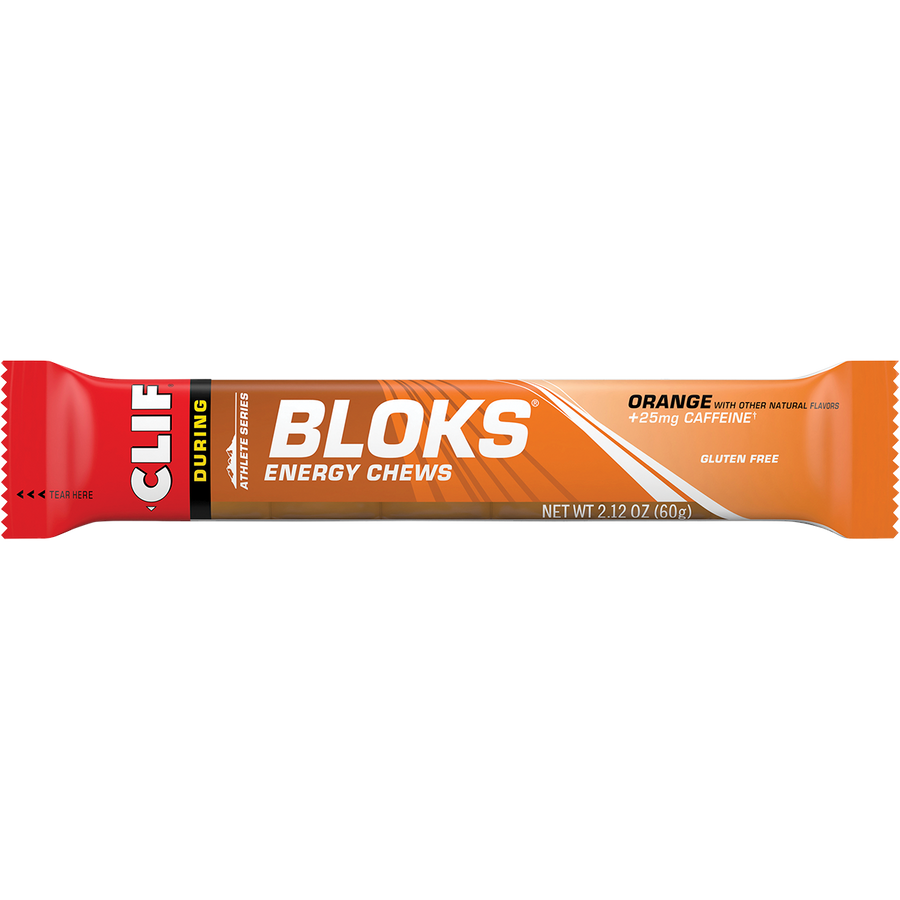 Clif Bloks energy chew package on a white background
