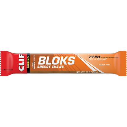 Clif Bloks energy chew package on a white background
