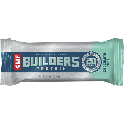 Clif Builders Protein bar packaging on a white background