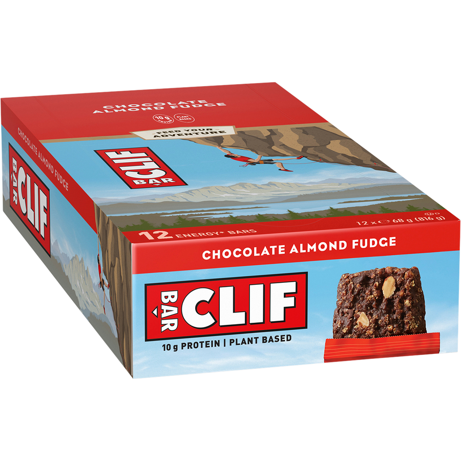 Clif chocolate almond fudge nutrition bar for sustained energy