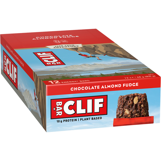 Clif chocolate almond fudge nutrition bar for sustained energy