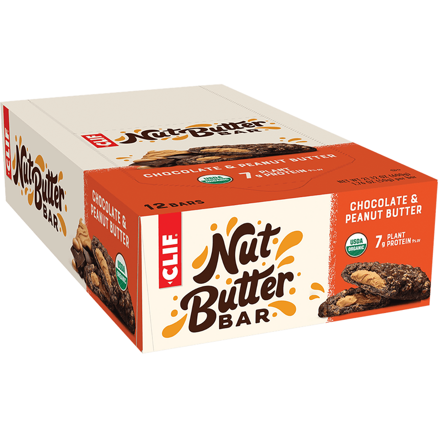 Box of Clif Nut Butter Bars with a clear background