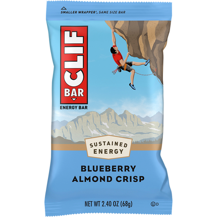 Clif energy bar blueberry almond crisp with oats and fruit