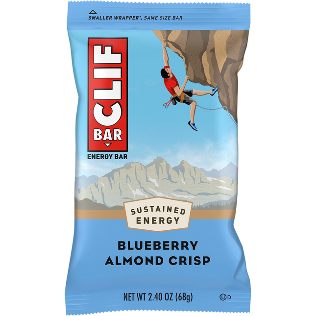 Clif energy bar blueberry almond crisp with oats and fruit