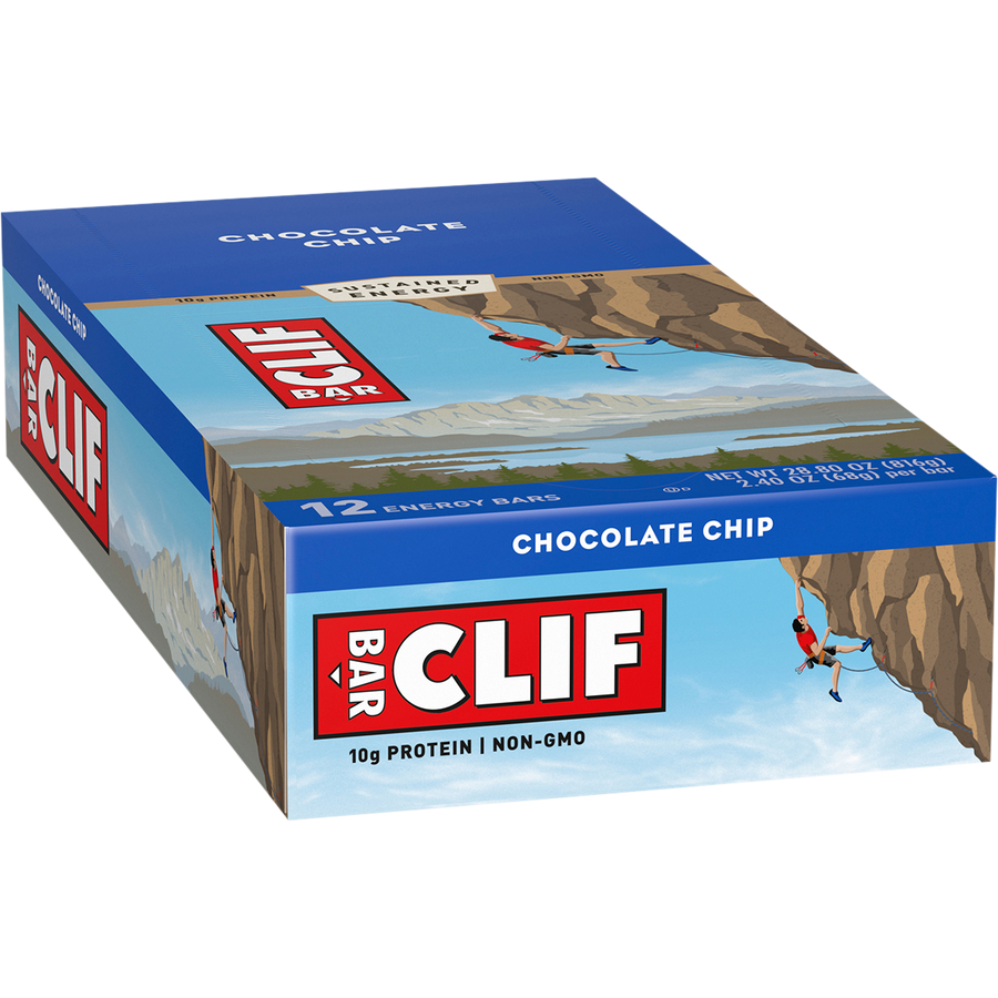 Clif energy bar chocolate chip 12pk plant based snack bars