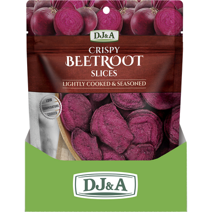 Close-up beetroot chip texture — crispy, thin, natural colour