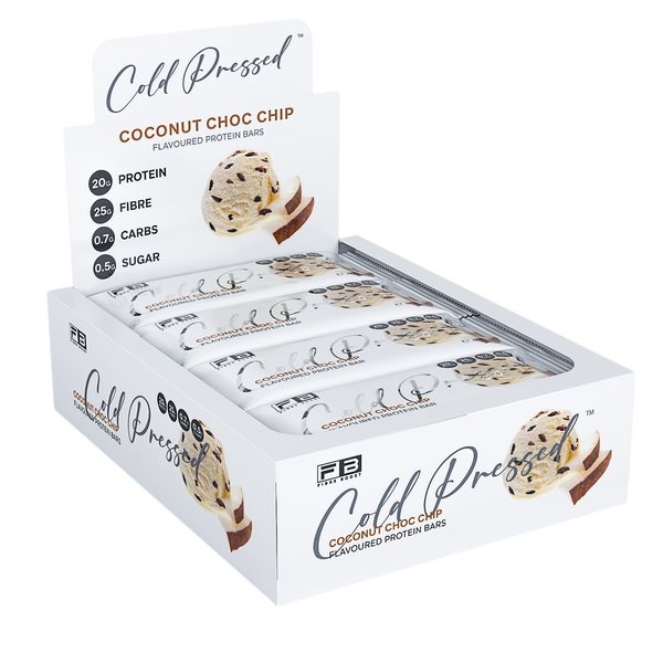 Fibre Boost Cold Pressed Coconut Choc Chip flavoured Protein Bar