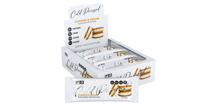 Fibre Boost Cold Pressed Cookies and Cream flavoured Protein Bar