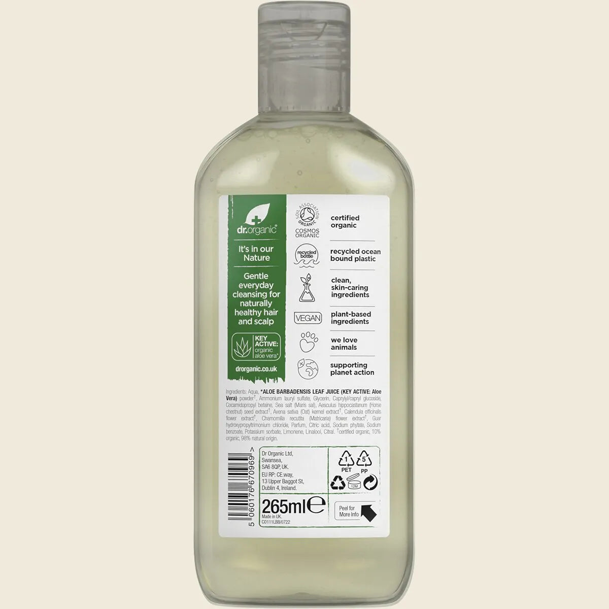 Dr. Organic Shampoo Aloe Vera 265ml