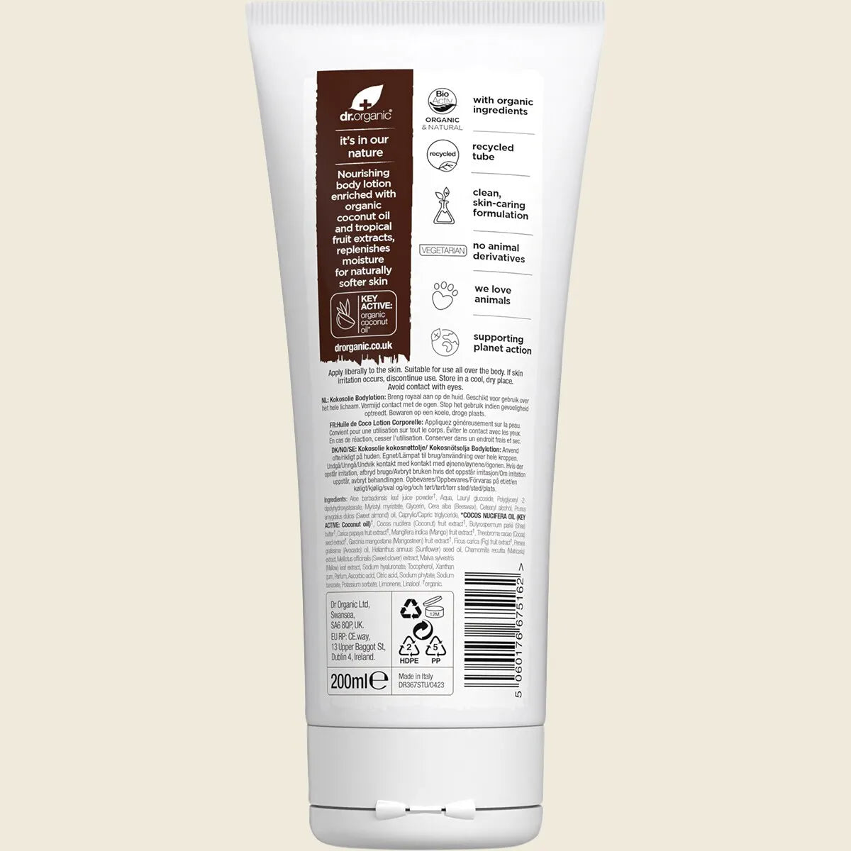 Dr. Organic Skin Lotion Coconut Oil 200ml