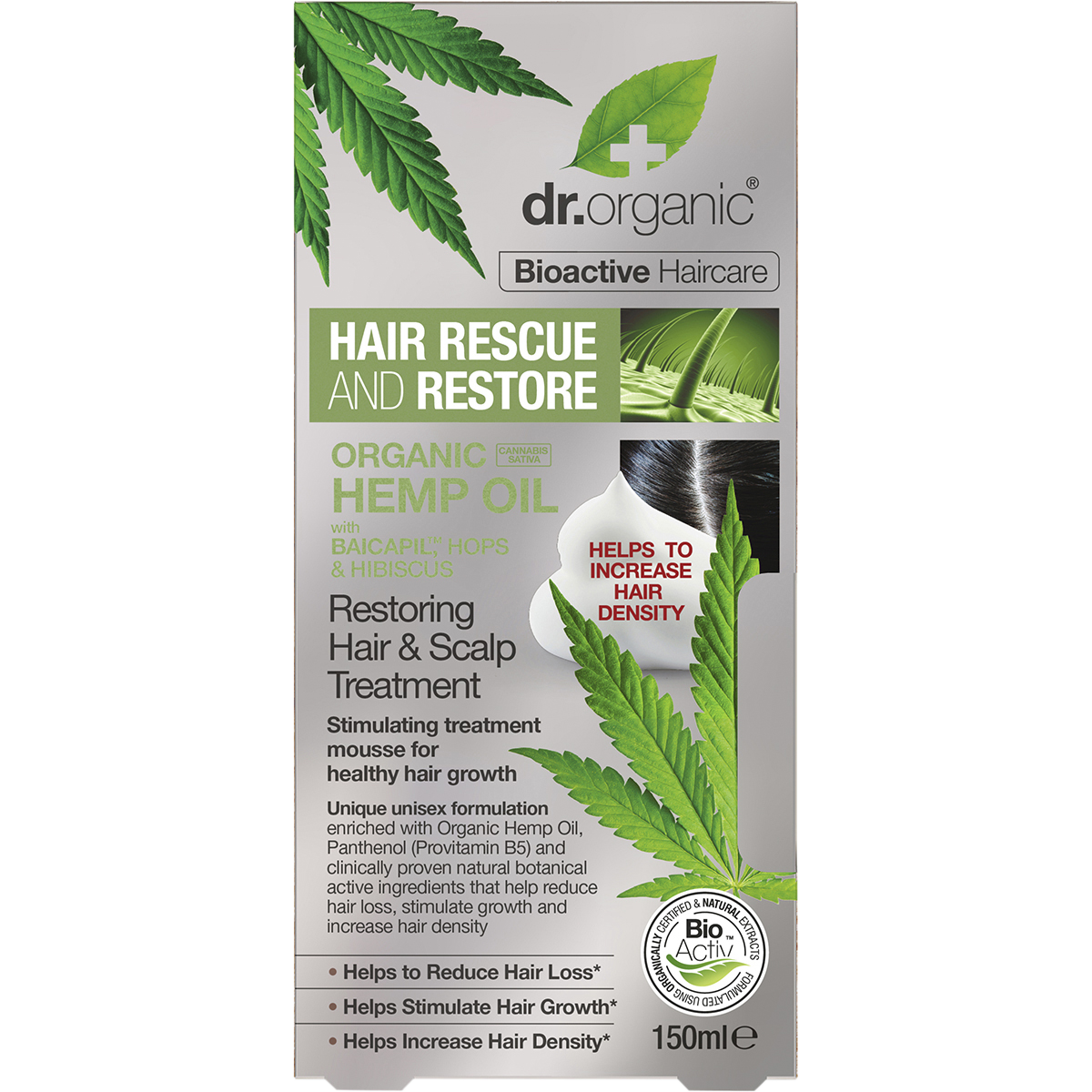Hair & Scalp Treatment Mousse Rescue Restore Hemp Oil