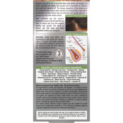 Hair & Scalp Treatment Mousse Rescue Restore Hemp Oil