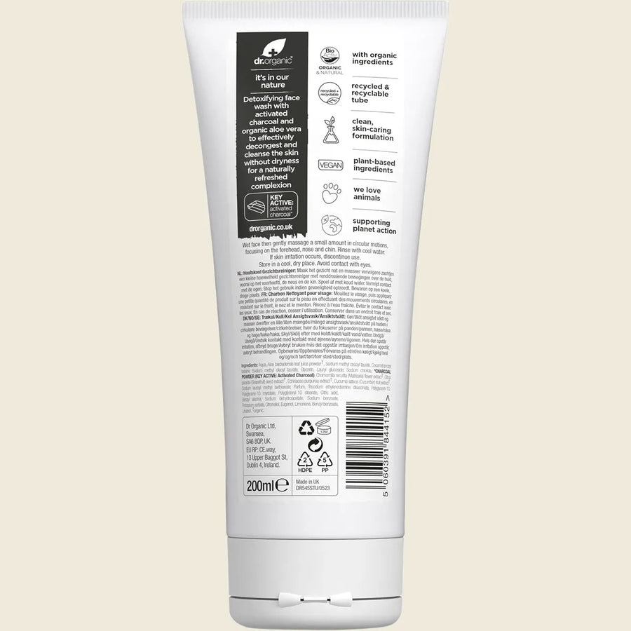 Dr. Organic Face Wash Activated Charcoal 200ml