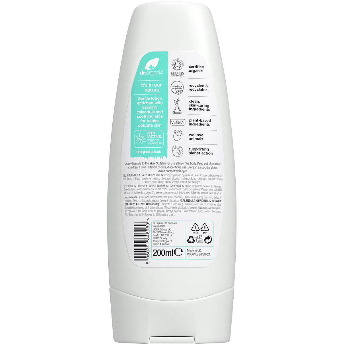 Unfragranced Baby Lotion Organic Calendula