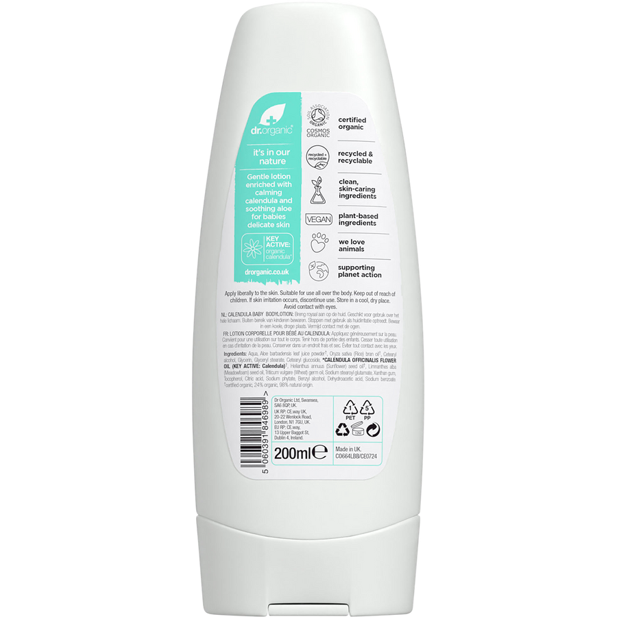 Unfragranced Baby Lotion Organic Calendula