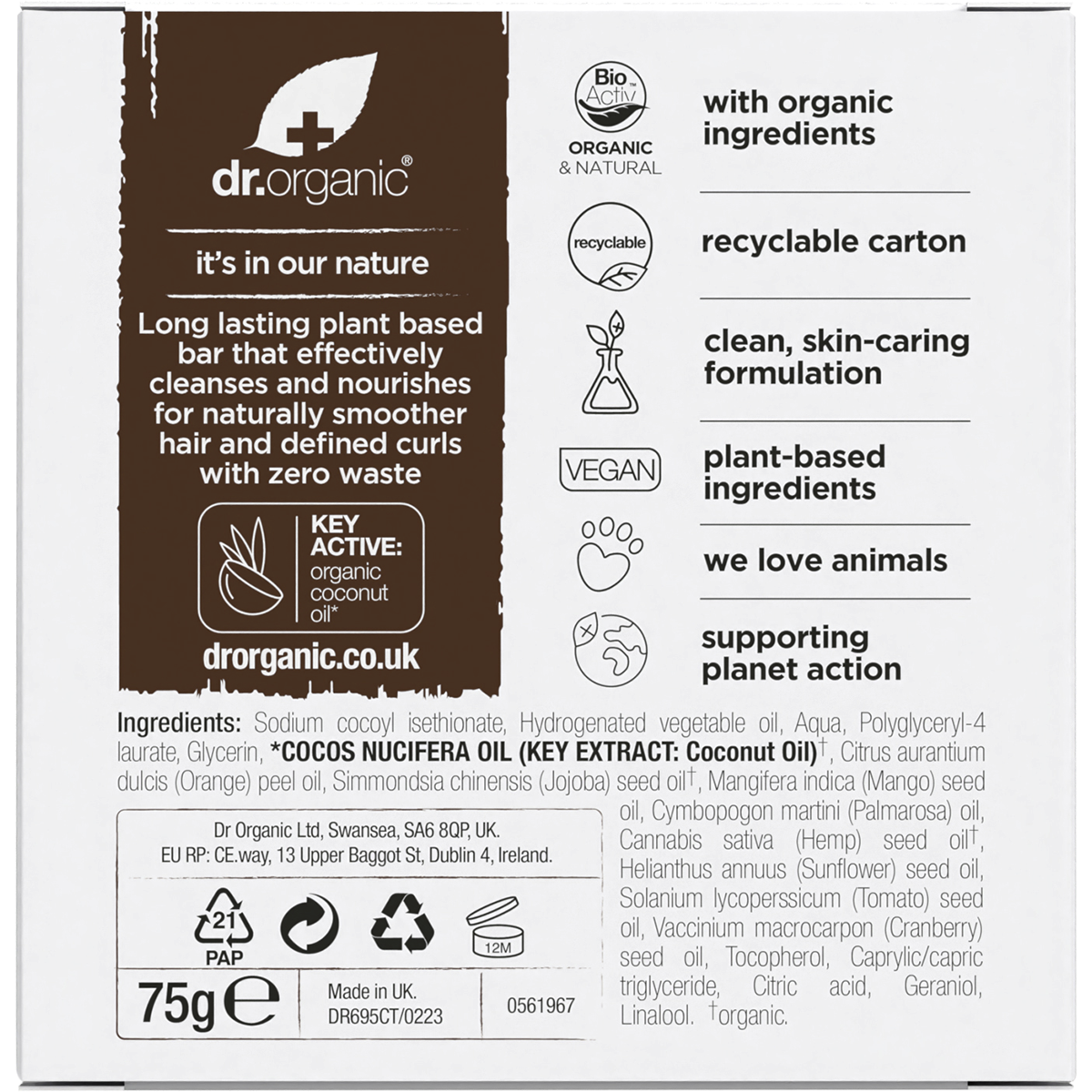 Shampoo & Conditioner Bar Coconut Orange Curly & Thick