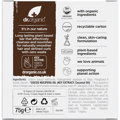 Shampoo & Conditioner Bar Coconut Orange Curly & Thick