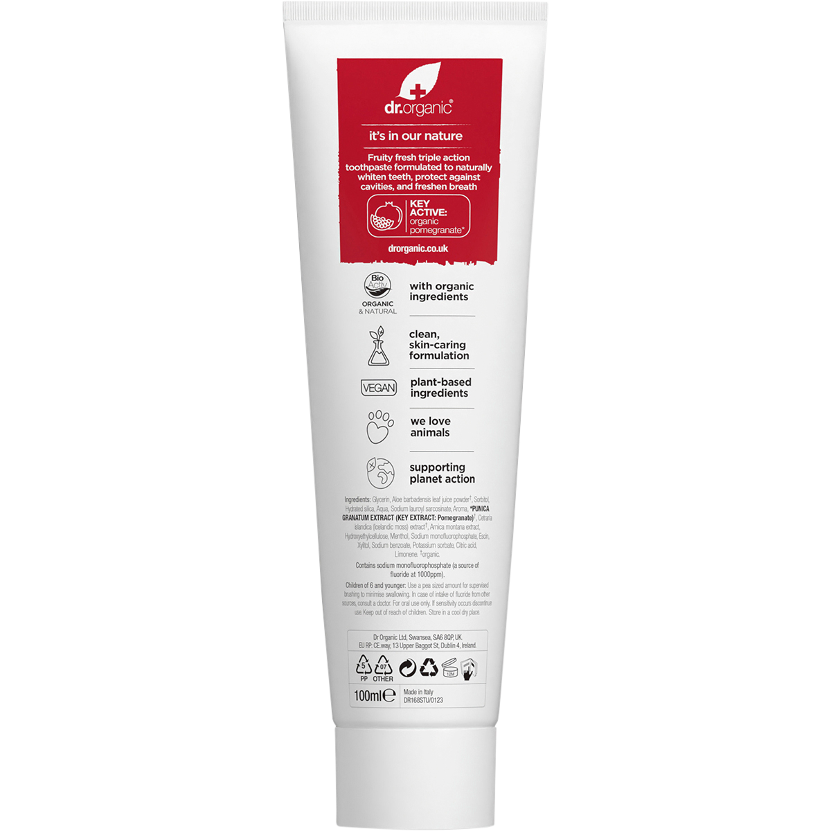 Toothpaste Whitening Organic Pomegranate