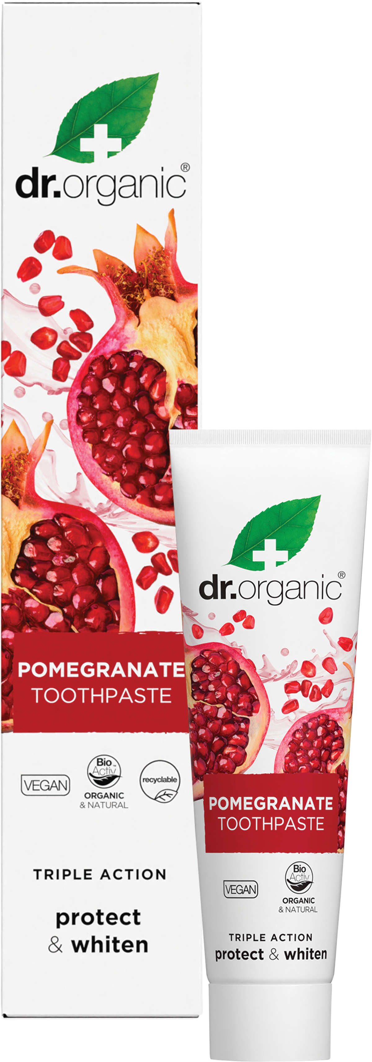 Toothpaste Whitening Organic Pomegranate