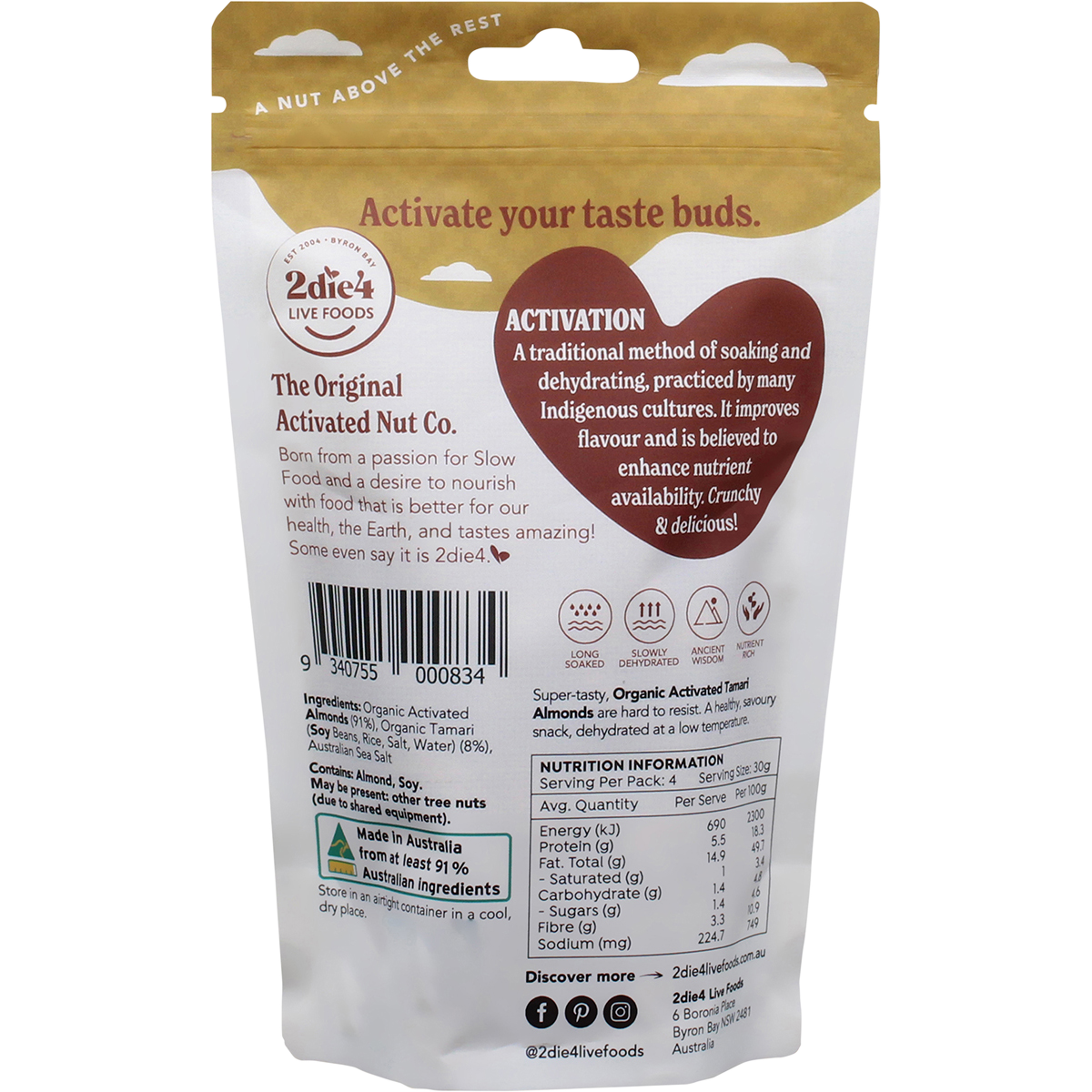 Organic Activated Tamari Almonds