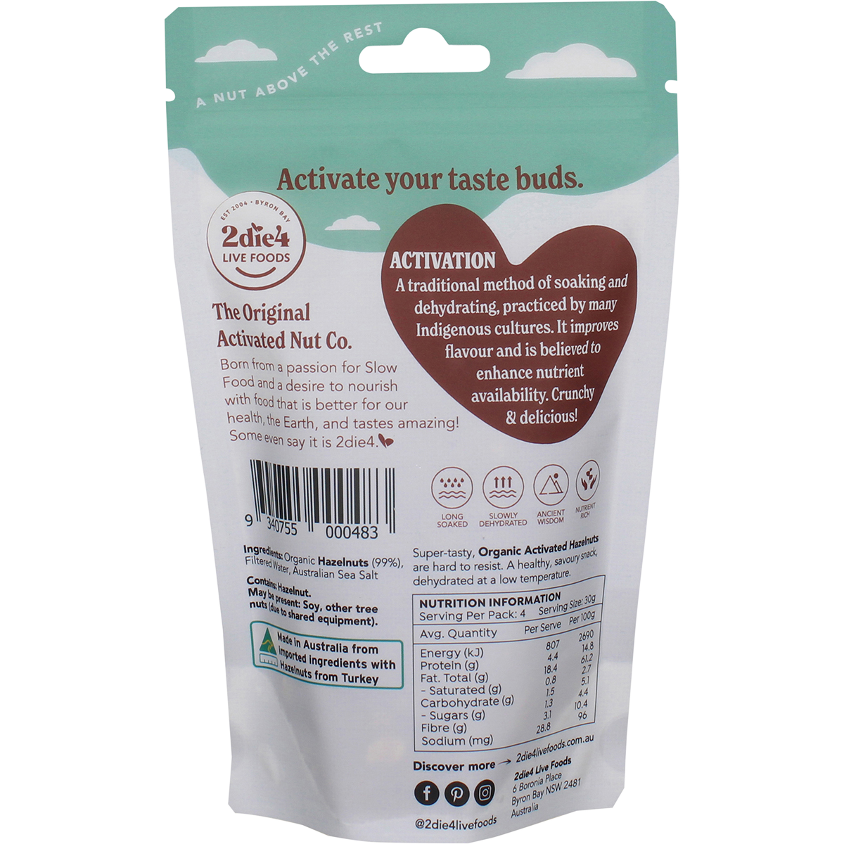 Organic Activated Hazelnuts