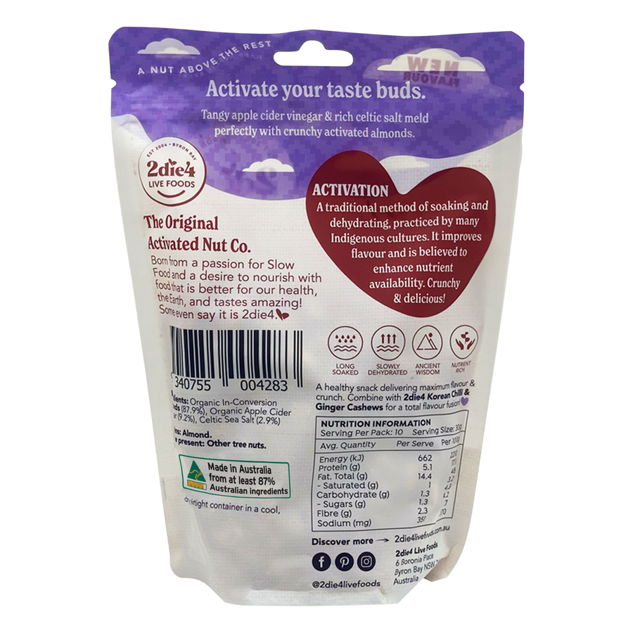 Organic Activated Celtic Salt & Vinegar Almonds