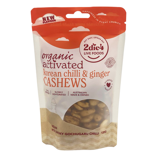 Organic Activated Korean Chilli & Ginger Cashews
