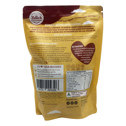 Organic Activated Buckies Caramelised Clusters