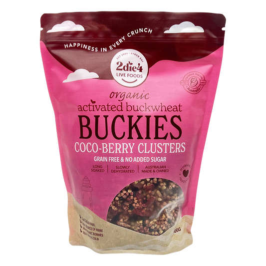 Organic Activated Buckies Coco-Berry Clusters