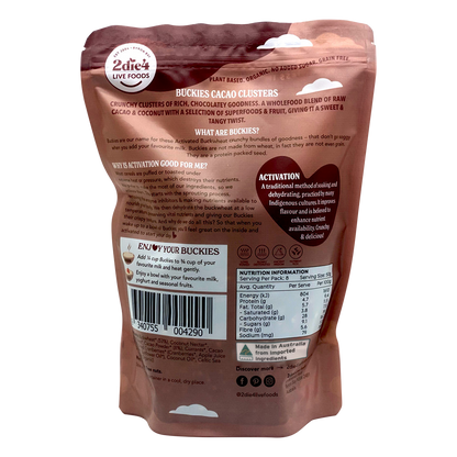 Organic Activated Buckies Cacao Clusters