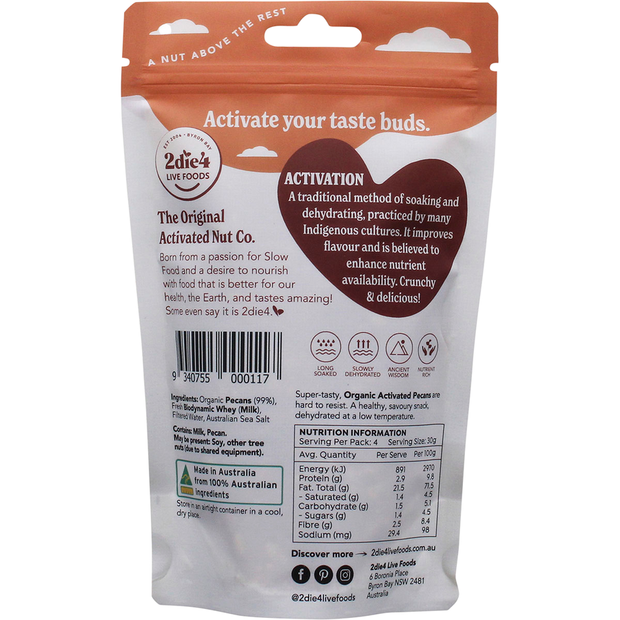 Organic Activated Pecans with Fresh Whey